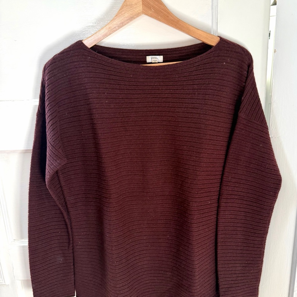 Vince Deep Burgundy Crewneck Sweater